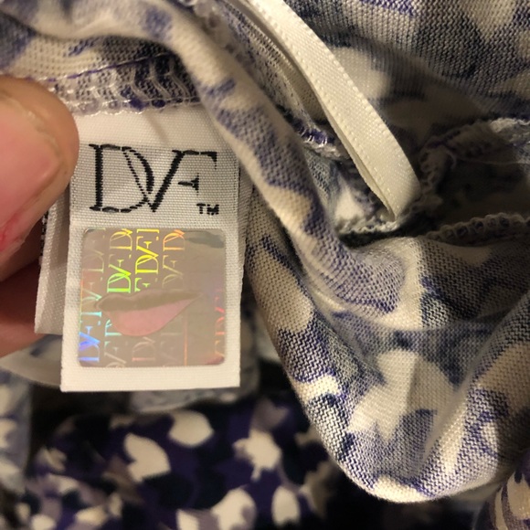 Diane Von Furstenberg Purple White New Julian Two Wrap Dress Jersey Knit - Picture 6 of 9